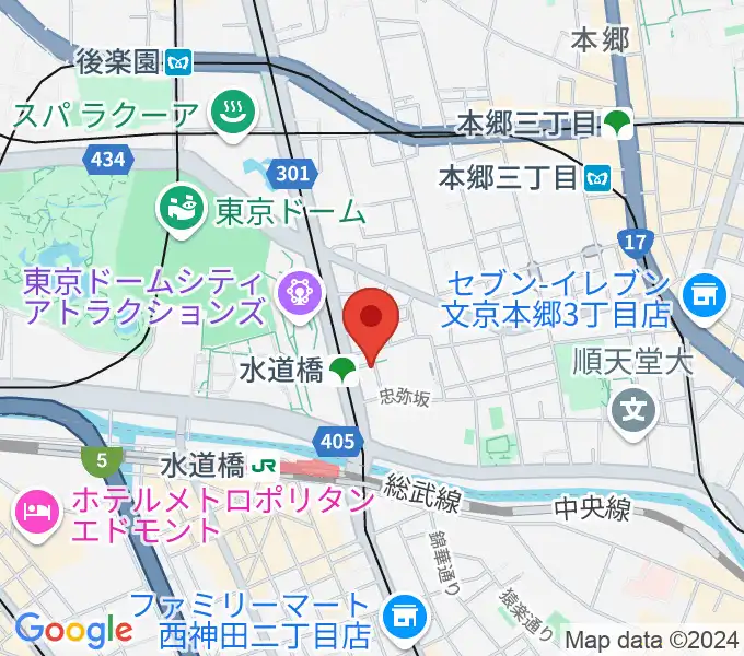 水道橋Ftarriの地図