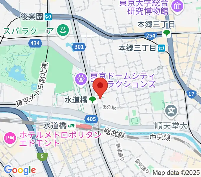 水道橋Ftarriの地図