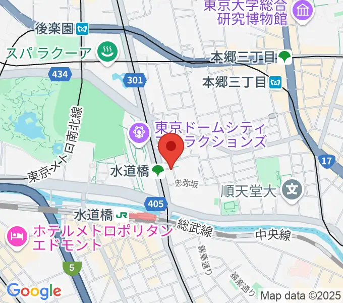 水道橋Ftarriの地図