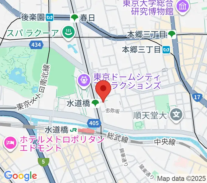 水道橋Ftarriの地図