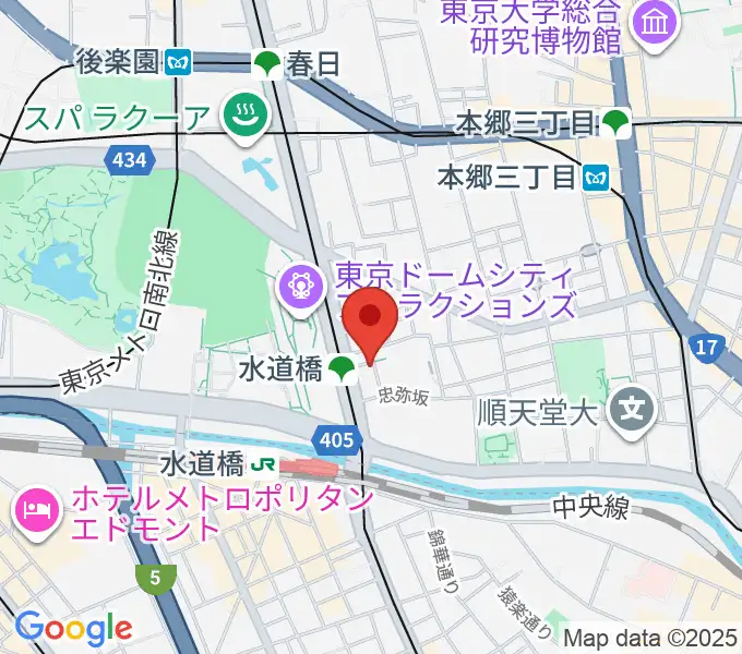 水道橋Ftarriの地図
