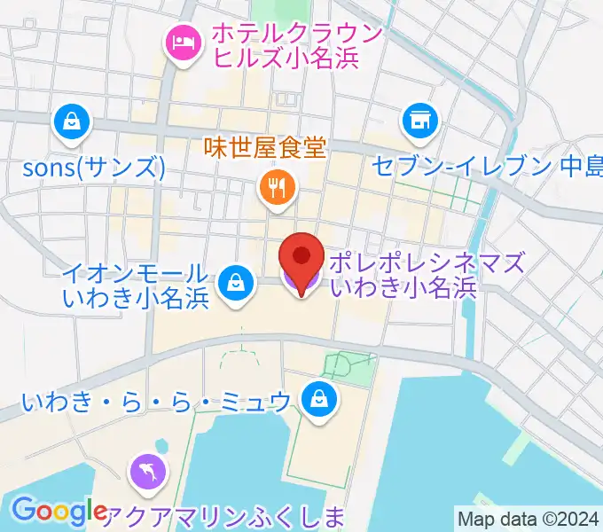 ポレポレシネマズいわき小名浜の地図