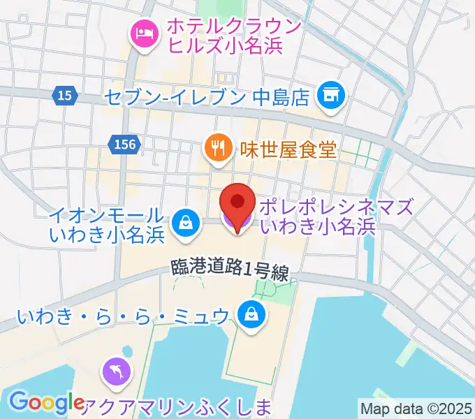 ポレポレシネマズいわき小名浜の地図