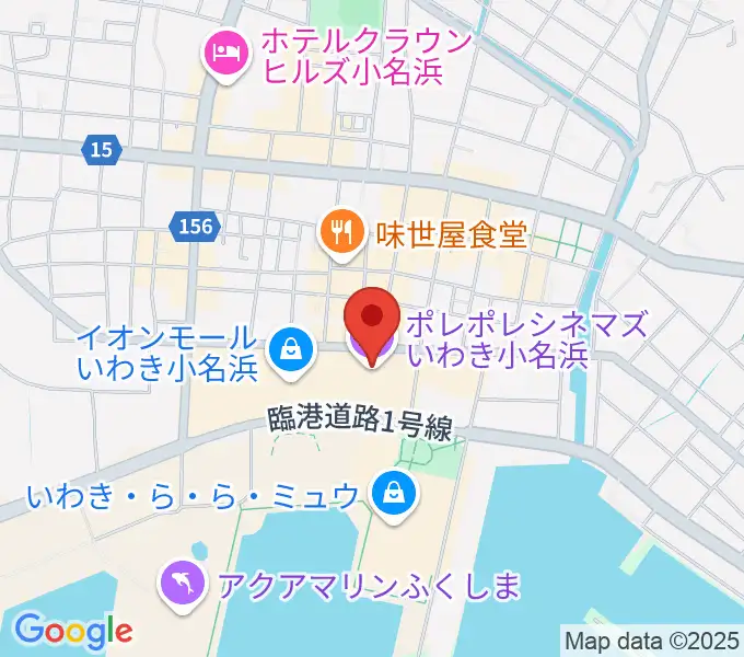 ポレポレシネマズいわき小名浜の地図