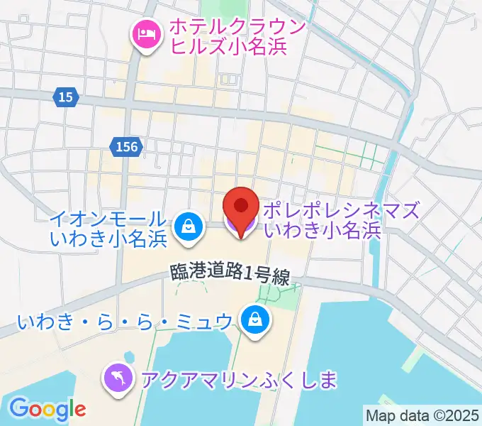 ポレポレシネマズいわき小名浜の地図