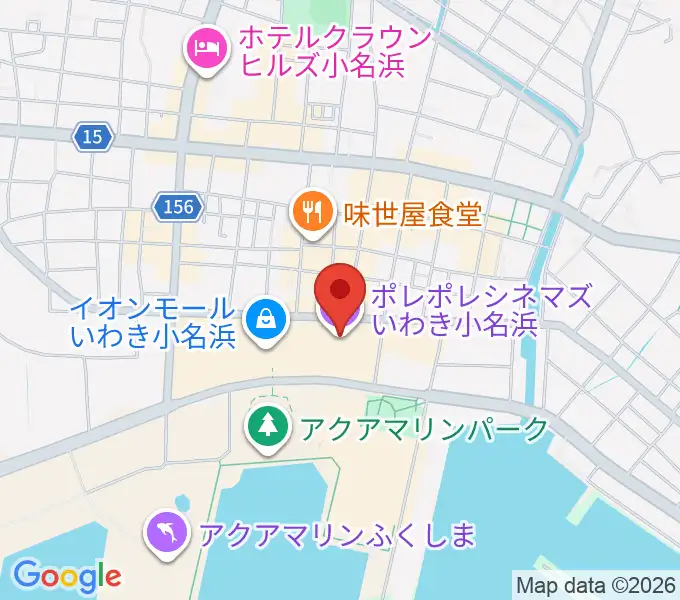 ポレポレシネマズいわき小名浜の地図