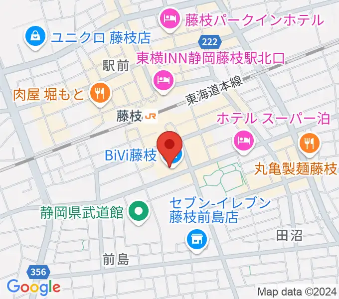 藤枝シネ・プレーゴの地図