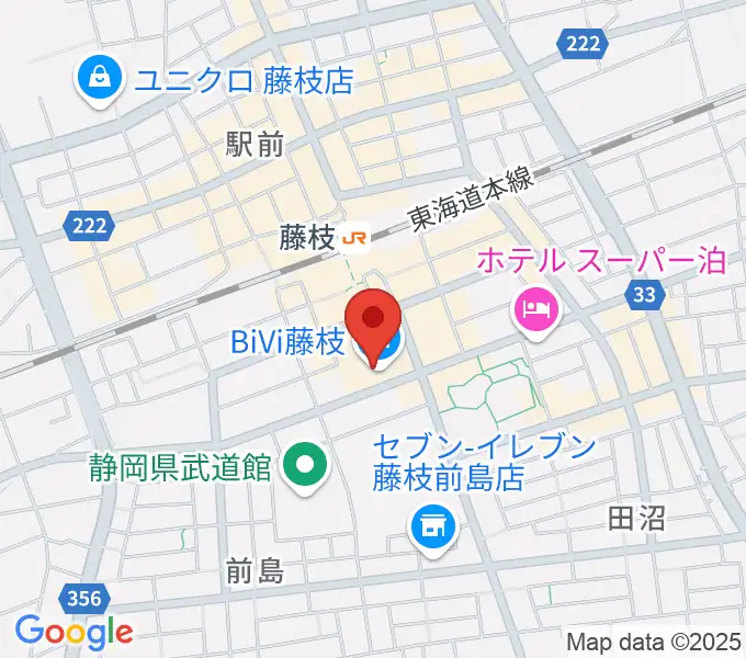 藤枝シネ・プレーゴの地図