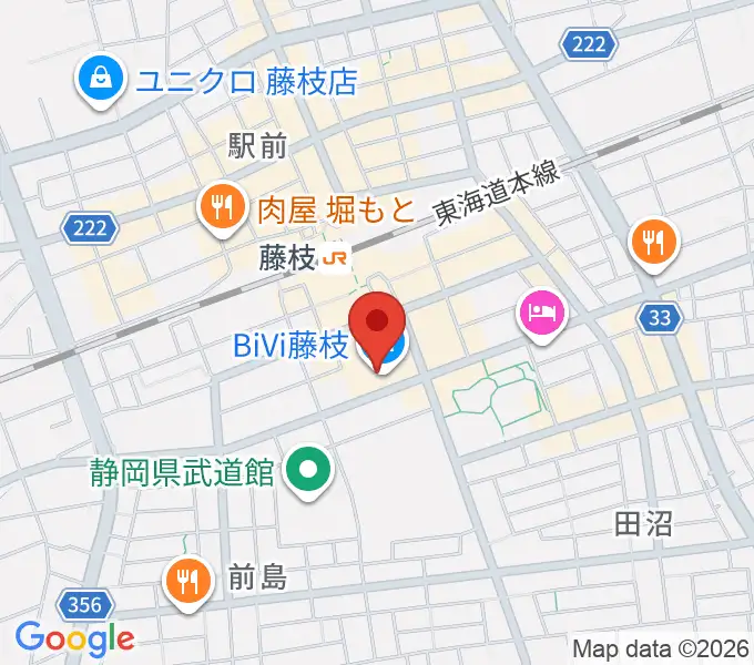 藤枝シネ・プレーゴの地図