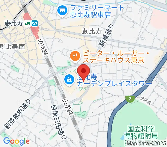 恵比寿ガーデンシネマの地図