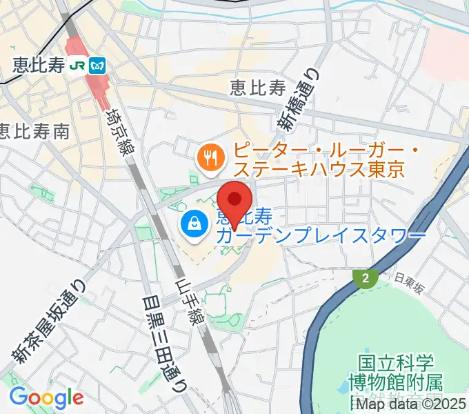 恵比寿ガーデンシネマの地図