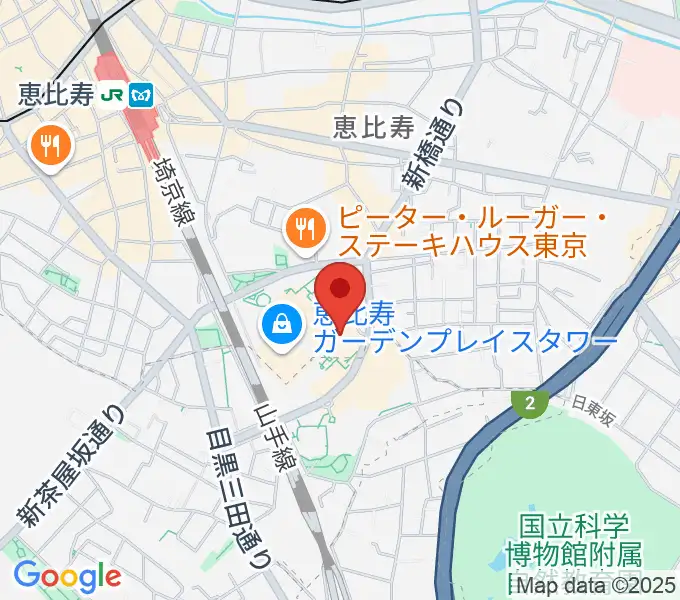 恵比寿ガーデンシネマの地図