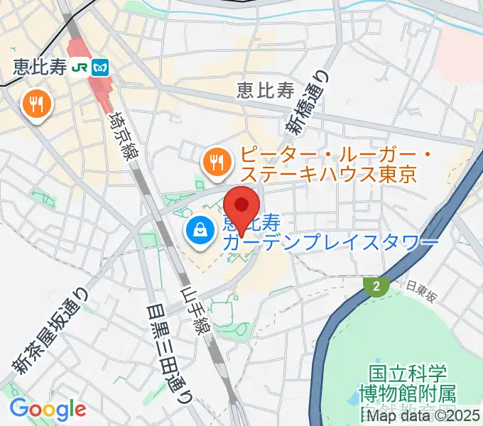 恵比寿ガーデンシネマの地図