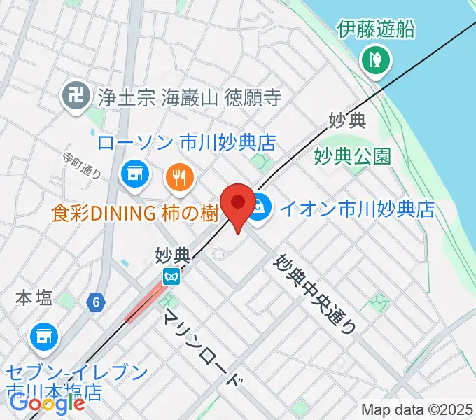 イオンシネマ市川妙典の地図
