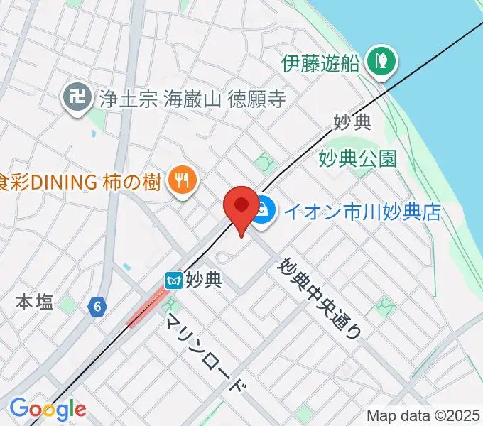 イオンシネマ市川妙典の地図