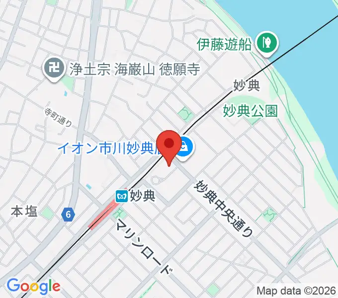 イオンシネマ市川妙典の地図