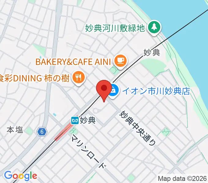 イオンシネマ市川妙典の地図