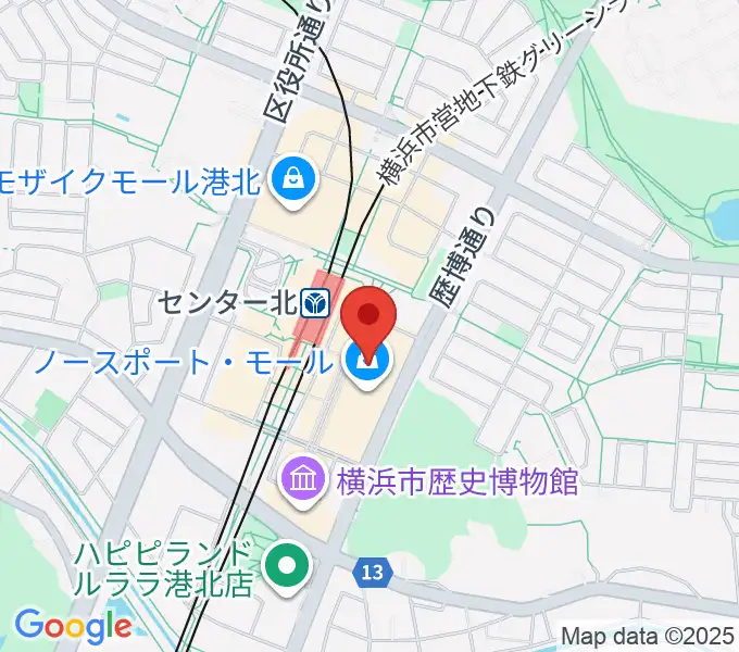 イオンシネマ港北ニュータウンの地図