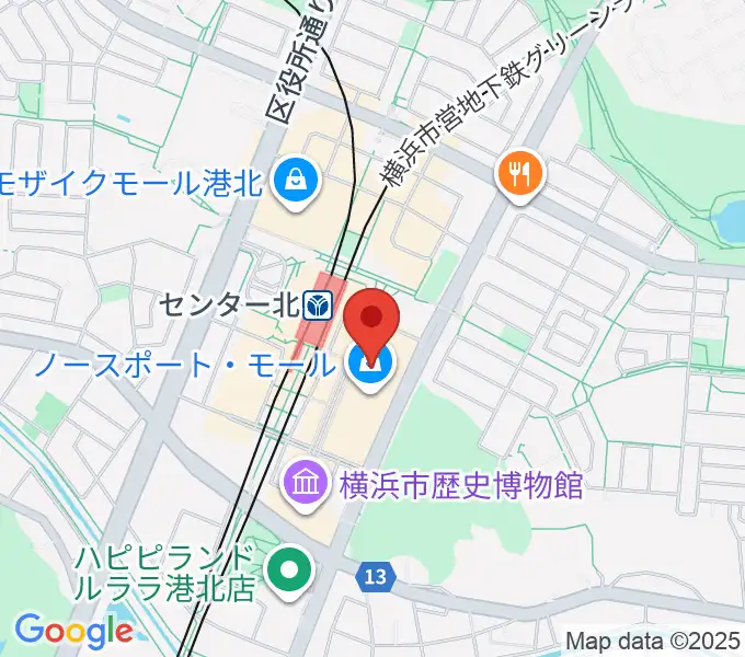 イオンシネマ港北ニュータウンの地図