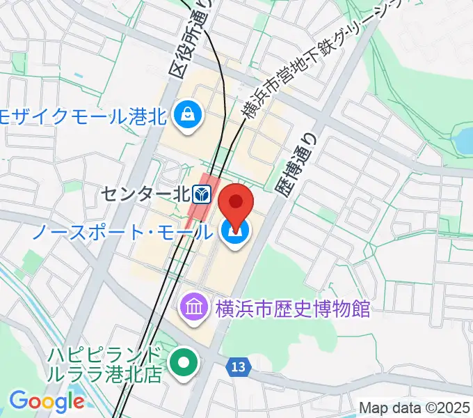 イオンシネマ港北ニュータウンの地図