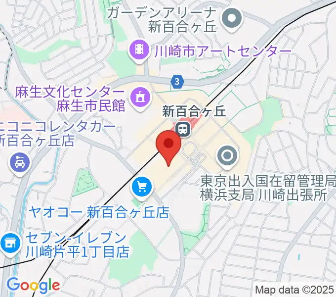 イオンシネマ新百合ヶ丘の地図