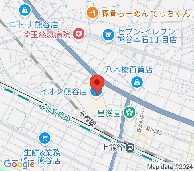 イオンシネマ熊谷の地図