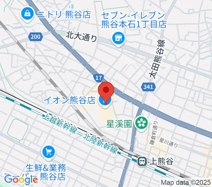 イオンシネマ熊谷の地図