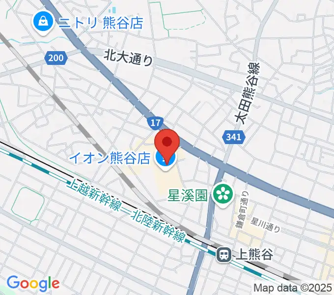 イオンシネマ熊谷の地図
