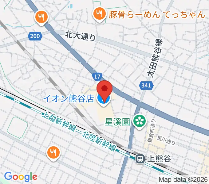 イオンシネマ熊谷の地図