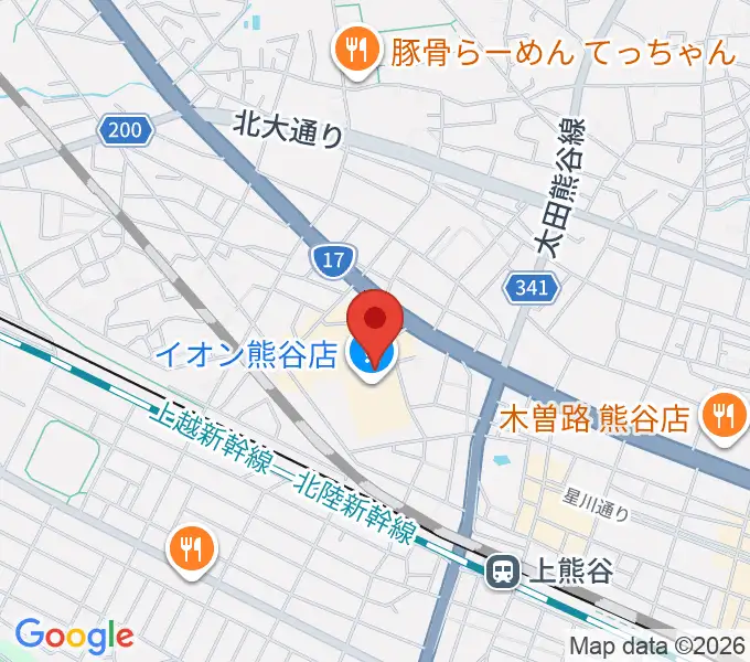 イオンシネマ熊谷の地図