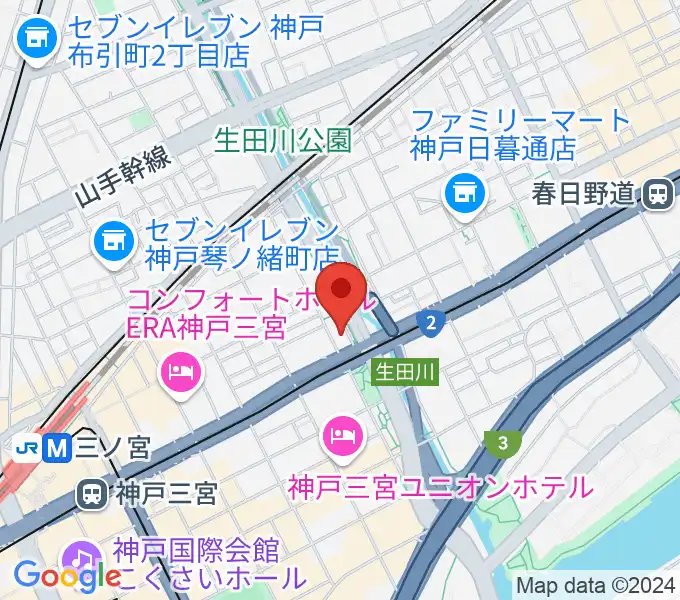 神戸ロッククラブの地図