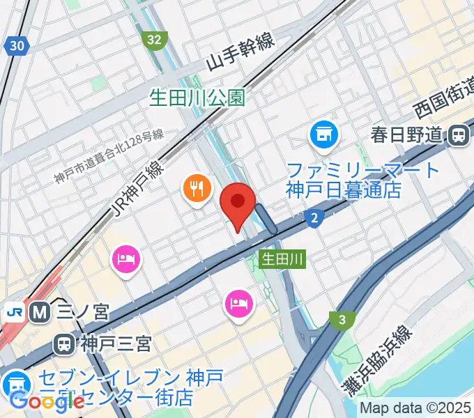 神戸ロッククラブの地図