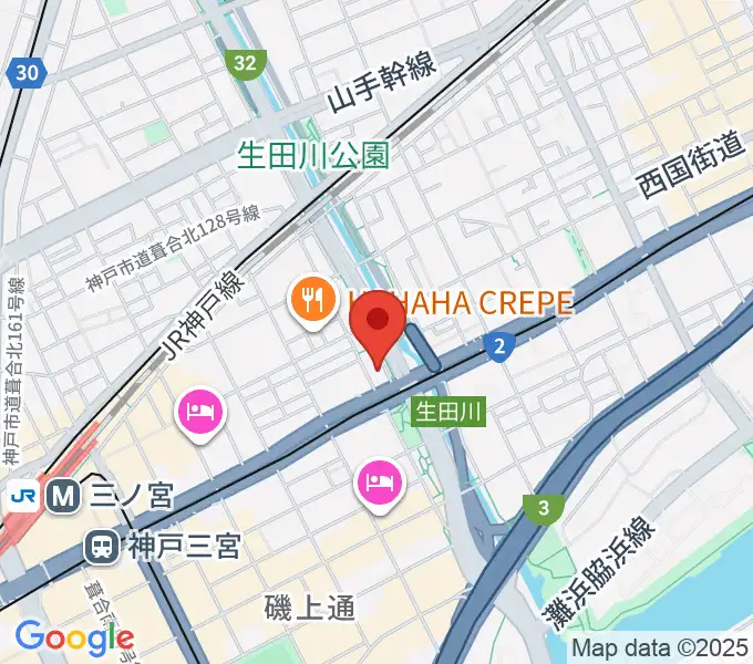 神戸ロッククラブの地図