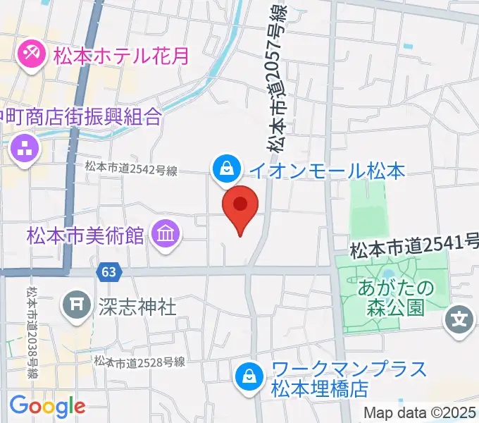 イオンシネマ松本の地図