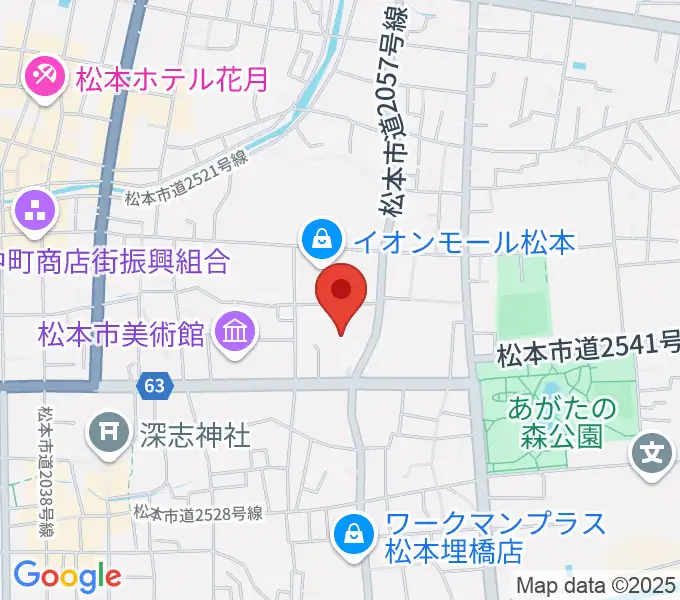 イオンシネマ松本の地図