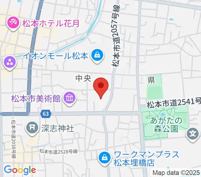 イオンシネマ松本の地図