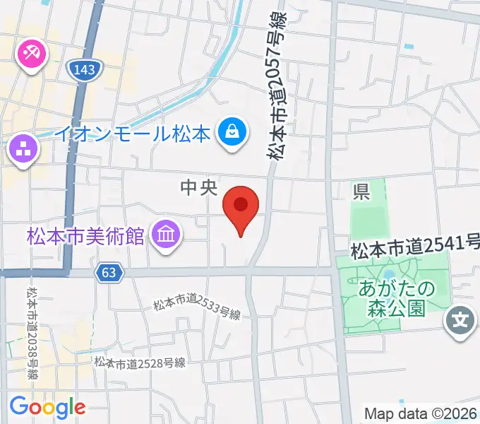 イオンシネマ松本の地図