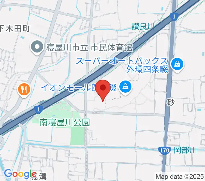 イオンシネマ四條畷の地図