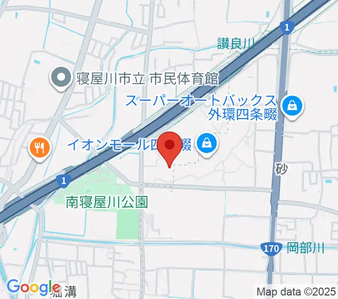 イオンシネマ四條畷の地図