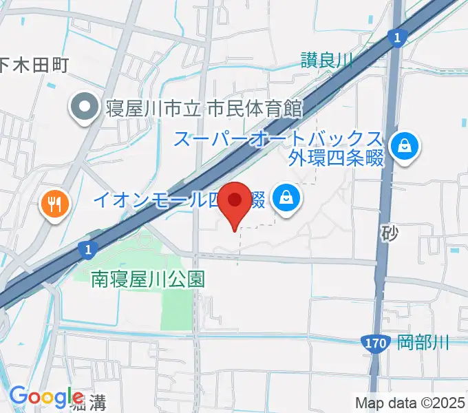 イオンシネマ四條畷の地図