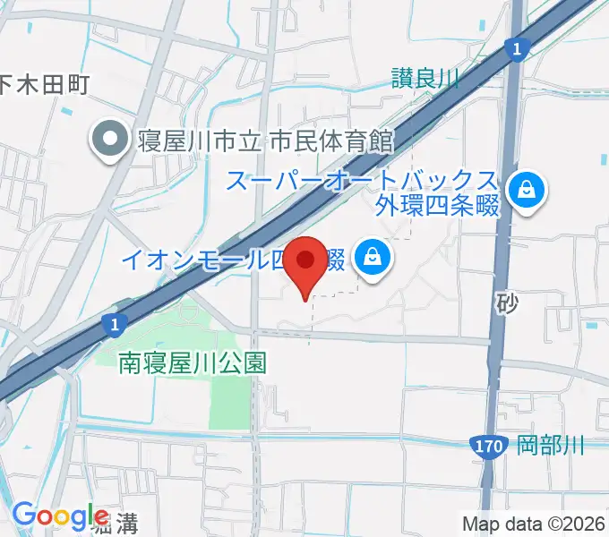 イオンシネマ四條畷の地図