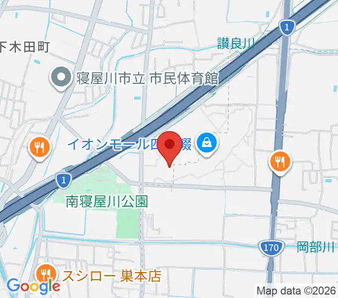 イオンシネマ四條畷の地図