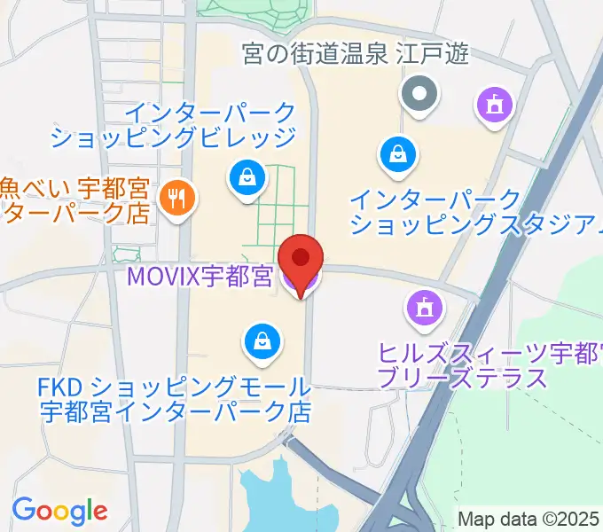 MOVIX宇都宮の地図