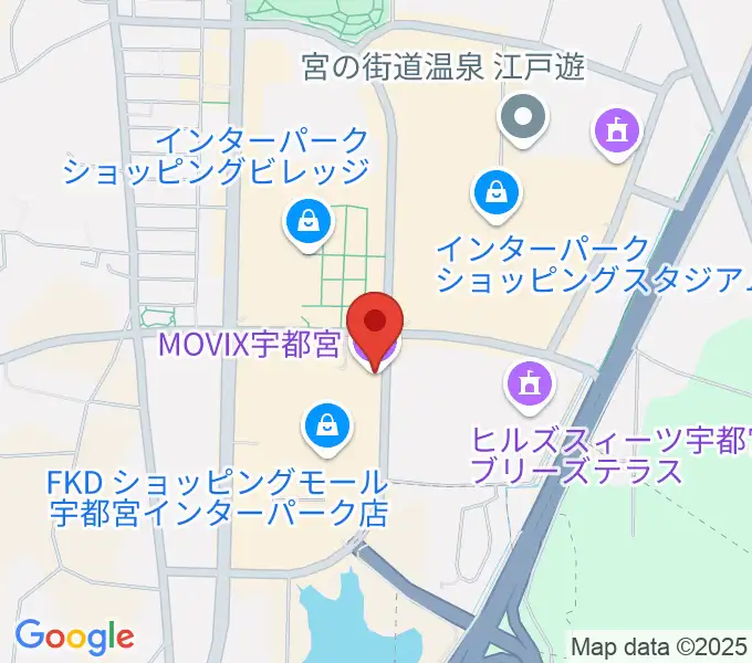 MOVIX宇都宮の地図