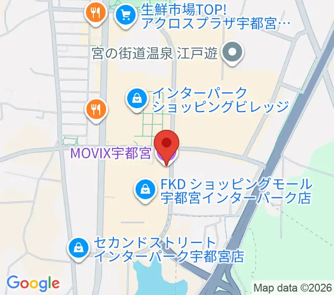 MOVIX宇都宮の地図