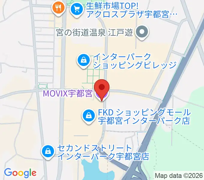 MOVIX宇都宮の地図
