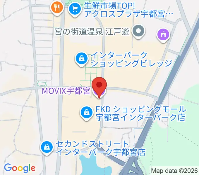 MOVIX宇都宮の地図