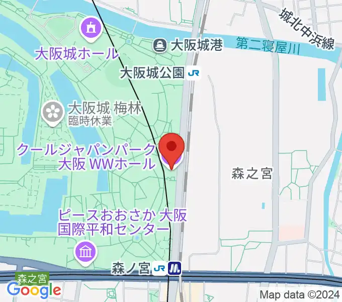 クールジャパンパーク大阪の地図