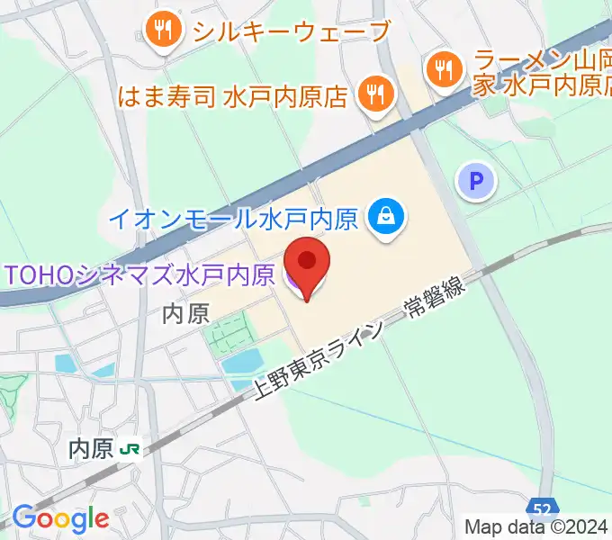 TOHOシネマズ水戸内原の地図