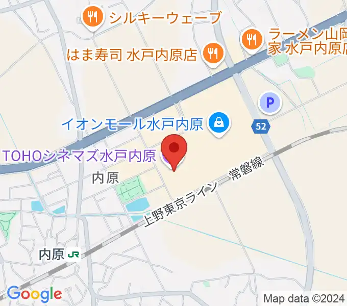 TOHOシネマズ水戸内原の地図